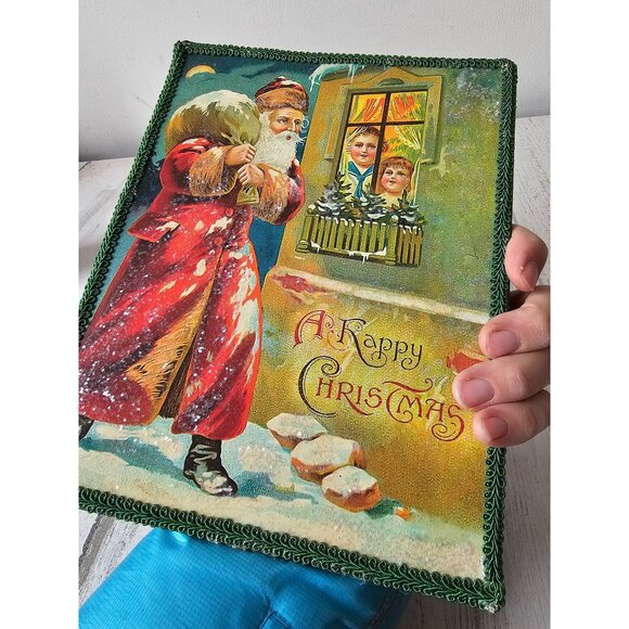 Victoria trading Santa glitter picture decor Xmas hanging children - Picture 7 of 8